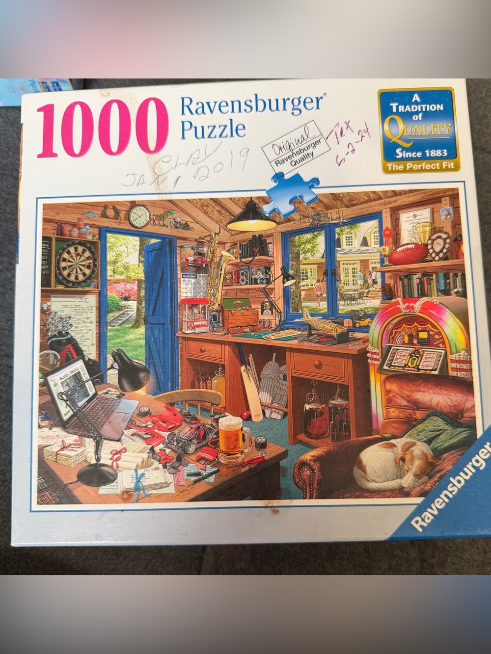 Ravensburger 1000-Piece Puzzle - Cozy Workshop “Man Cave”
